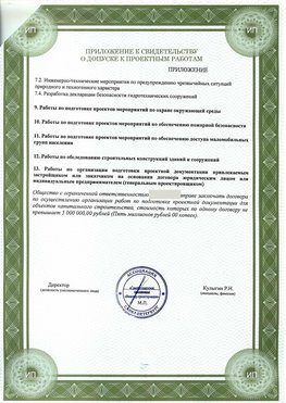 Приложение к свидетельство о допуске к проектным работа Менделеевск СРО в проектировании